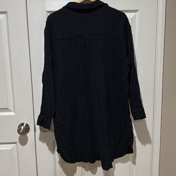 Linen Black Mini Flowy Dress ✨ - Picture 5 of 5